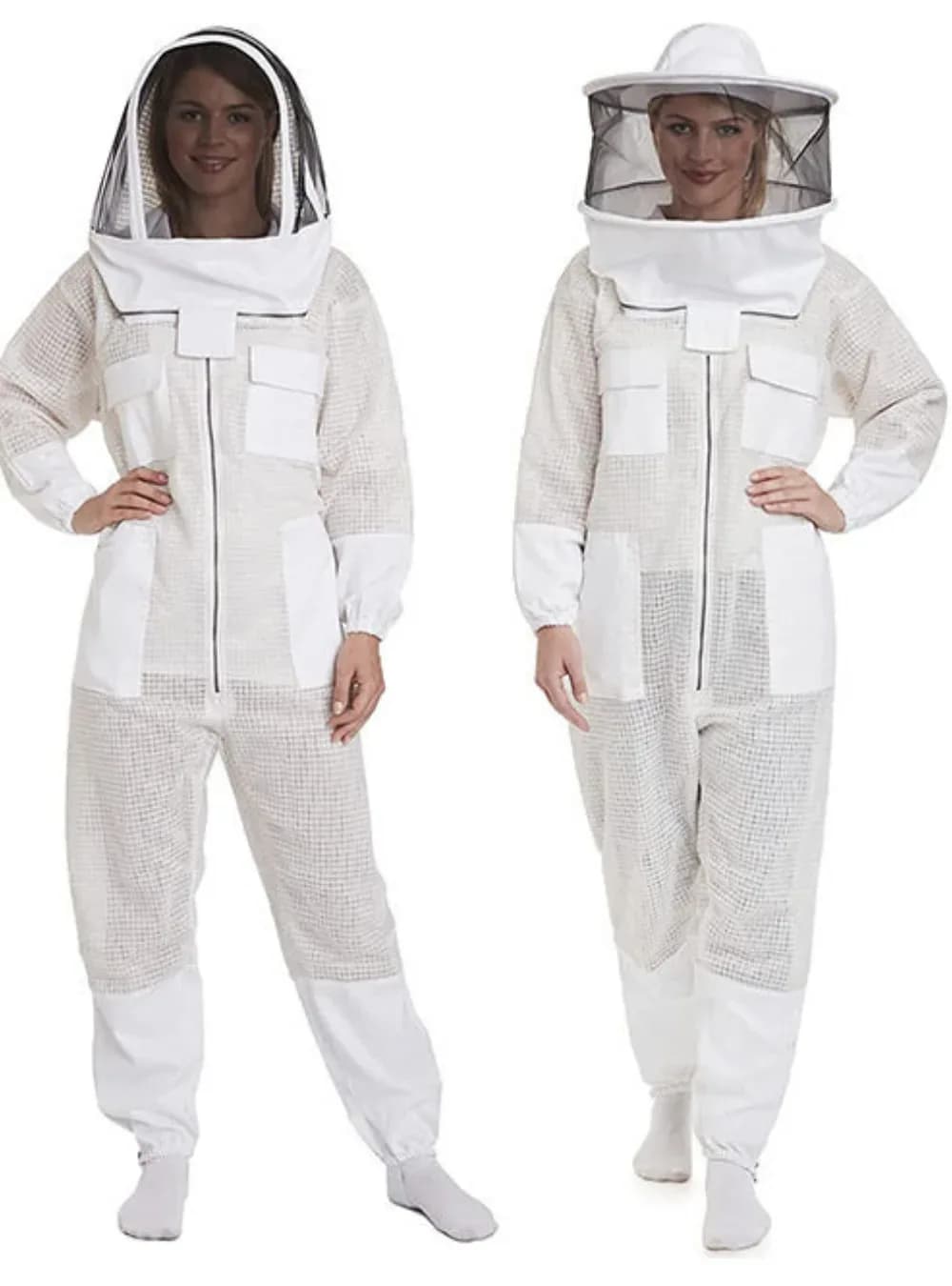 White ventilated bee suit showing why bee suits are white for heat reflection and visibility