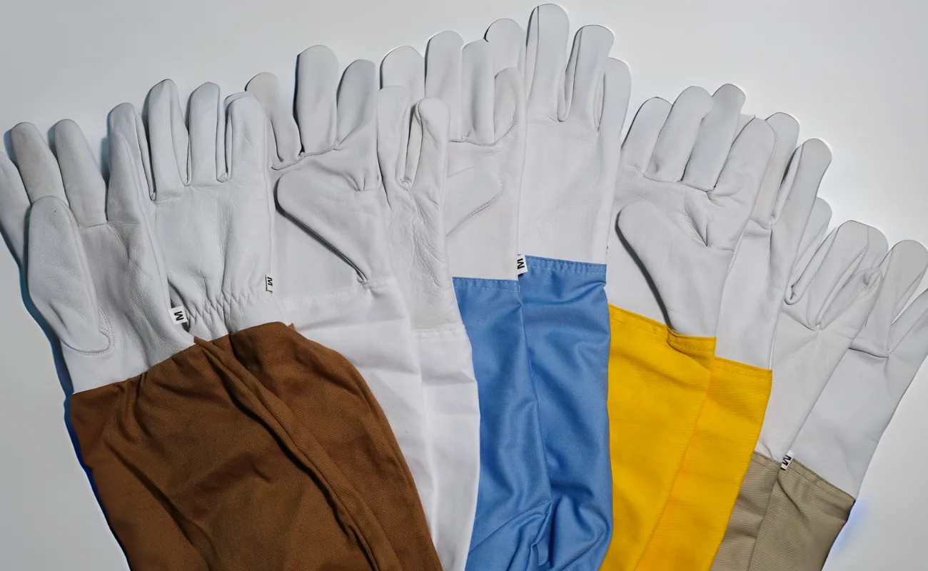 Beekeeping gloves bought as a range of sizes rather than one size for everyone