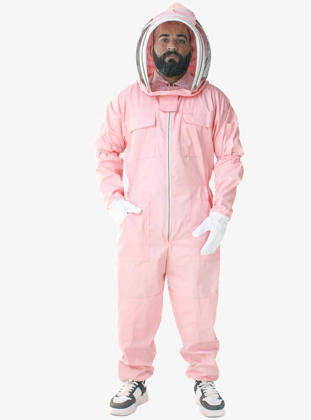 A woven cotton suit, the warmer choice for cold weather inspections in early spring