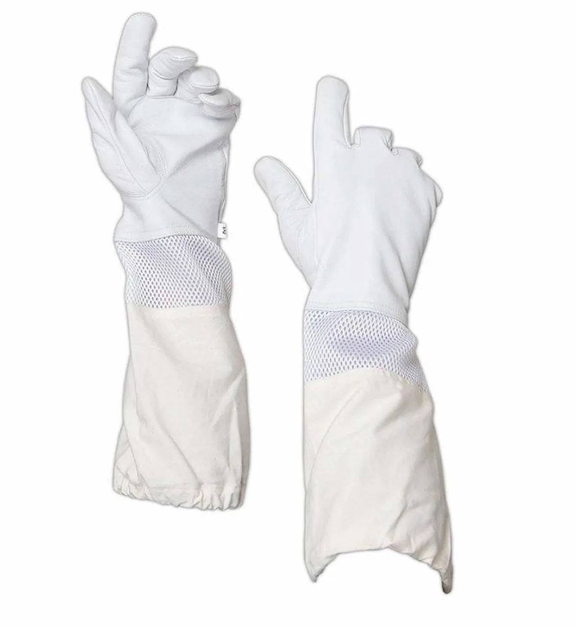 Gloves sized to the hand, which matter more at a first hive inspection than at any later one